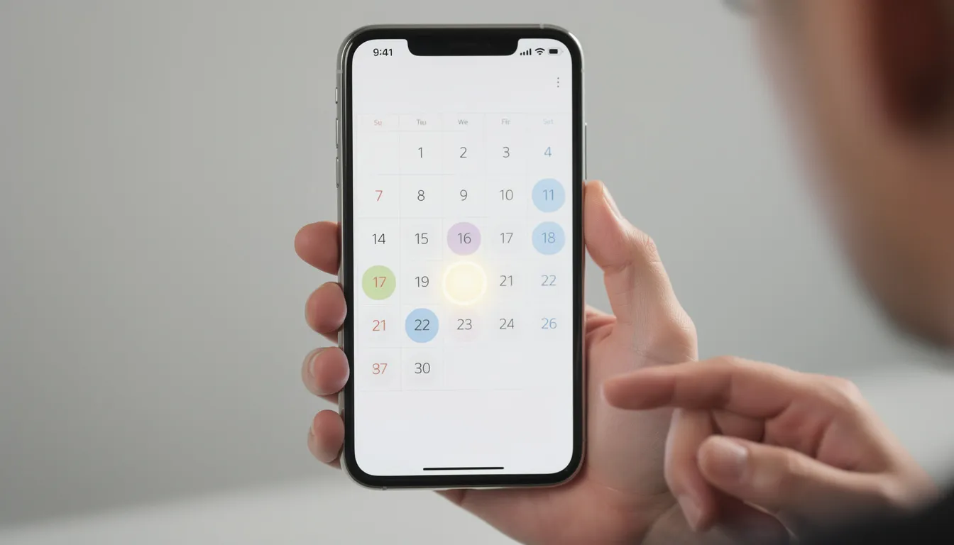 period tracking app displayed on iphone